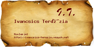 Ivancsics Terézia névjegykártya