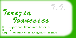 terezia ivancsics business card